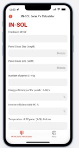 IN-SOL Solar PV Calculator for checking a Solar PV Panel.